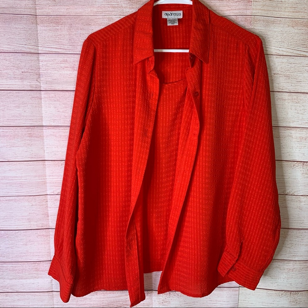 Apparenza Two‎ in One Button Blouse Women’s Medium